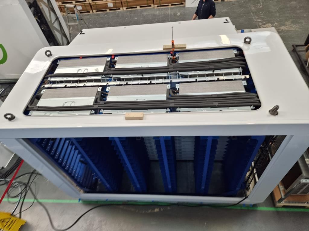 Prefabricated pipework module assembled in a workshop